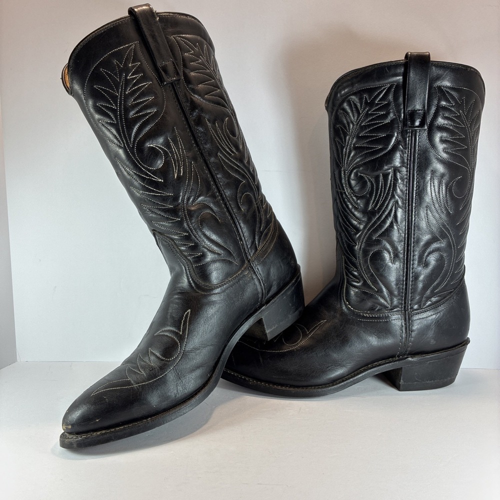 Men's 10.5 C Leather Boots Mason Cowboy Rockabilly Style Western Rodeo Danceing